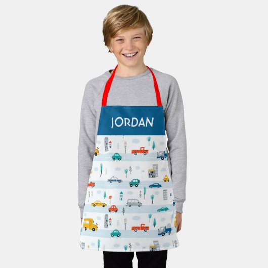 Niedliches Straßenmuster Schürze (Getragen)