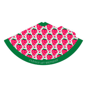 Niedliches Strawberry Girl 1. Geburtstag Pink Part Partyhütchen