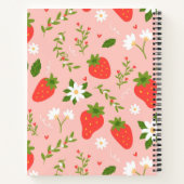Niedliches Strawberry Muster Spiral Notebook Notizblock (Rückseite)