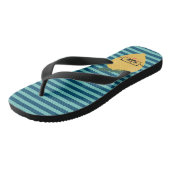 Niedliches Streifenmuster Badesandalen (Schrägansicht)