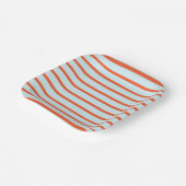 Niedliches Streifenmuster Blau und Rot Pappteller (Gewinkelt)