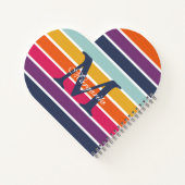 Niedliches Streifenmuster Notizblock (Rückseite)