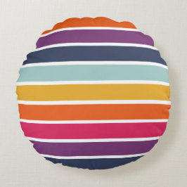 Niedliches Streifenmuster Rundes Kissen