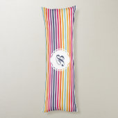 Niedliches Streifenmuster Seitenschläferkissen (Rückseite (Vertikal))