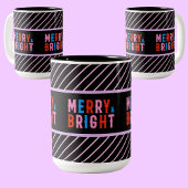 Niedliches Streifenmuster, Weihnachtsgeschenk Zweifarbige Tasse