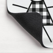 Niedliches Strichfigur-Mädchen mit Frisur und Zita Mousepad (Ecke)