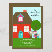 NIEDLICHES Strichmännchen Familie ~ Ankündigung (Vorne/Hinten)