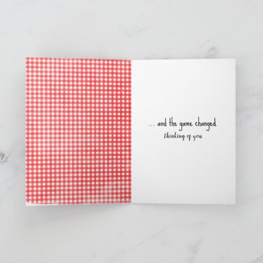 Niedliches Strichmännchen Mädchen denken an Sie Karte (Innenseite)