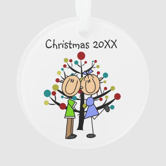 Niedliches Strichmännchen Ornament (Rückseite)