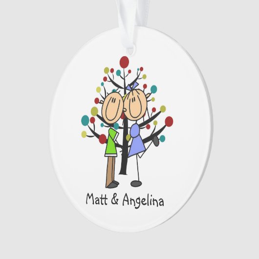 Niedliches Strichmännchen Ornament (Vorderseite)