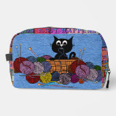 Niedliches Stricken von Lover Strick Waschbeutel (Vorderseite)