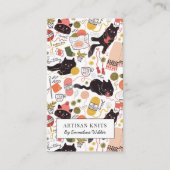 Niedliches Strickgeschäft und Anleitung Visitenkarte (Vorderseite)