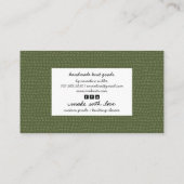 Niedliches Strickgeschäft und Anleitung Visitenkarte (Rückseite)