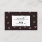 Niedliches Strickgeschäft und Anleitung Visitenkarte (Rückseite)