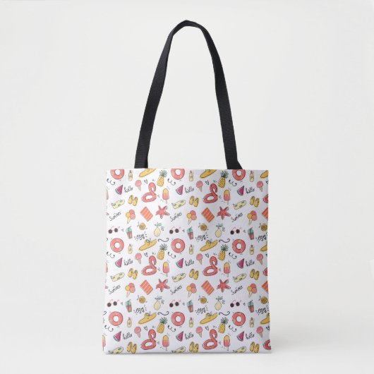 Niedliches Summer Beach Pattern Orange Peach Tasche (Vorderseite)