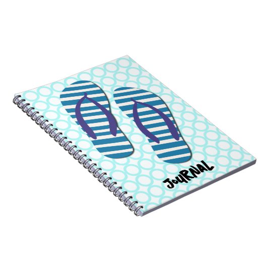Niedliches Summer Flip Flops Art Journal Notizblock (Rechte Seite)