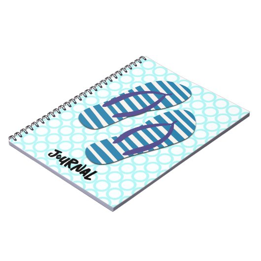 Niedliches Summer Flip Flops Art Journal Notizblock (Linke Seite)