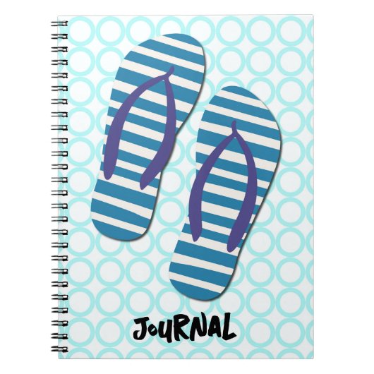 Niedliches Summer Flip Flops Art Journal Notizblock (Vorderseite)