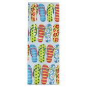 Niedliches Summer Flip Flops Muster Geschenktüte Für Weinflaschen (Vorderseite)