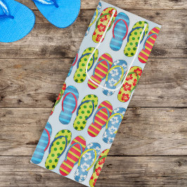 Niedliches Summer Flip Flops Muster Geschenktüte Für Weinflaschen