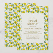 Niedliches Summer Lemon Fruchtmuster Brautparty Einladung (Vorne/Hinten)