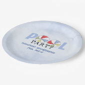 Niedliches Summer Pool Custom Party Pappteller (Schrägansicht)