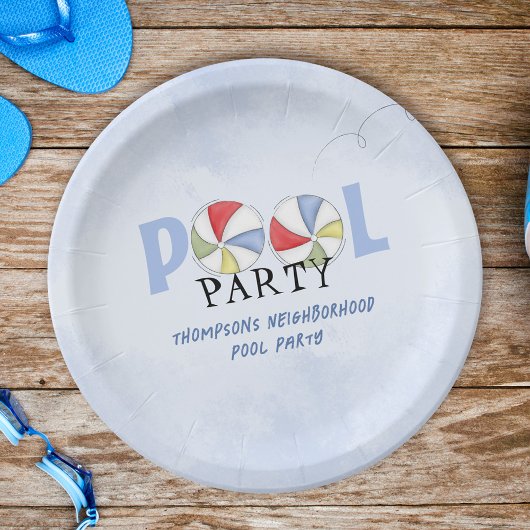 Niedliches Summer Pool Custom Party Pappteller