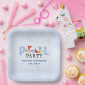 Niedliches Summer Pool Party Beach Custom Pappteller (Party)