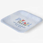 Niedliches Summer Pool Party Beach Custom Pappteller (Gewinkelt)