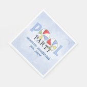 Niedliches Summer Pool Party Serviette (Ecke)