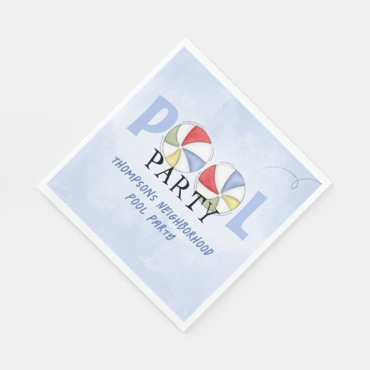 Niedliches Summer Pool Party Serviette (Ecke)