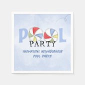 Niedliches Summer Pool Party Serviette (Vorderseite)