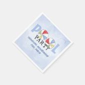 Niedliches Summer Pool Party Serviette (Ecke)