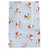 Niedliches Summer Watercolor Pool Muster Mittlere Geschenktüte (Rückseite)