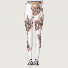 Niedliches Super Sweet Cat Face Zeichne Leggings