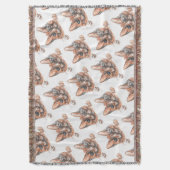 Niedliches Super Sweet Cat-Gesicht Zeichnend Katze Decke (Vorderseite Vertikal)