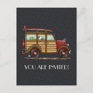 Niedliches Surfwoody Einladung