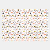 Niedliches Sushi & Dumpling-Papier - weiß Geschenkpapier Set (Vorderseite 3)
