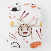 Niedliches Sushi & Dumpling-Papier - weiß Geschenkpapier Set (Beispiel)