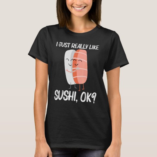 Niedliches Sushi für Männer japanische Küche T-Shirt (Vorderseite)