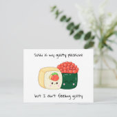 Niedliches Sushi im Kawaii-Stil Postkarte (Stehend Vorderseite)