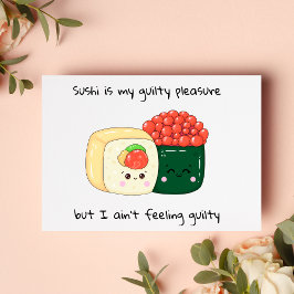 Niedliches Sushi im Kawaii-Stil Postkarte