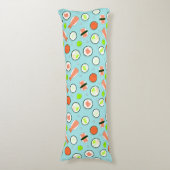 Niedliches Sushi-Muster-Blau Seitenschläferkissen (Vorderseite Vertikal)