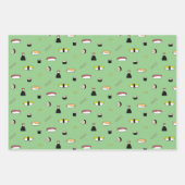 Niedliches Sushi-Muster | Japanische Illustration Geschenkpapier Set (Vorderseite)