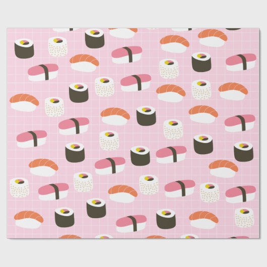 Niedliches Sushi-Wrapping-Papier Geschenkpapier (Flach)