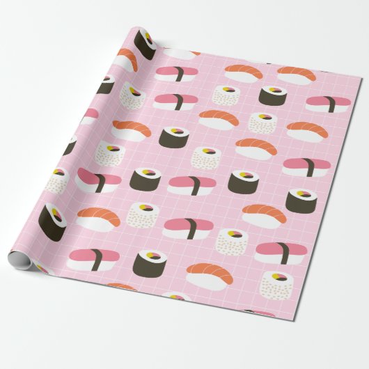 Niedliches Sushi-Wrapping-Papier Geschenkpapier (Ungerollt)
