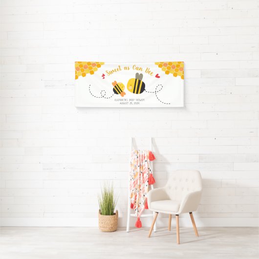 Niedliches süß wie kann man als Kawaii Baby Dusche Banner (Insitu)