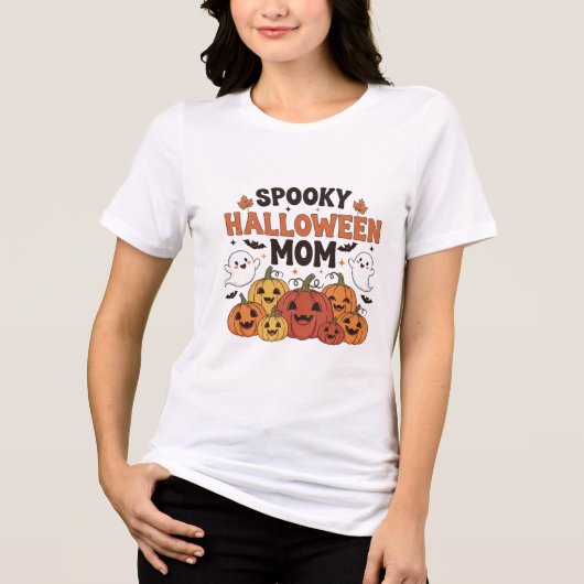 Niedliches süßes Halloween-Hemd für die Mama Tri-Blend Shirt (Vorderseite)