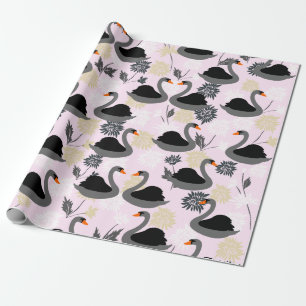 Niedliches Swan-Wrapping-Papier Geschenkpapier