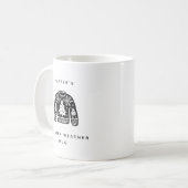 Niedliches Sweater Weather Weihnachtsbaum Schneefl Kaffeetasse (Vorderseite Links)